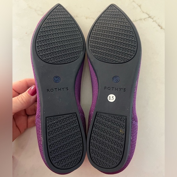 Rothy’s Violet Points Flats Size 8.5 Purple Orchid Lilac HTF Retired - Picture 10 of 10